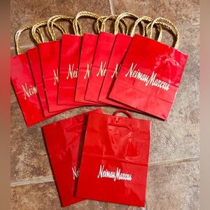 Vintage Neiman Marcus Red Glossy Gift bags